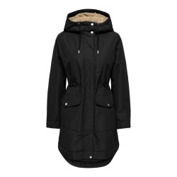JDY Parka con cappuccio e fodera in pelliccia sintetica