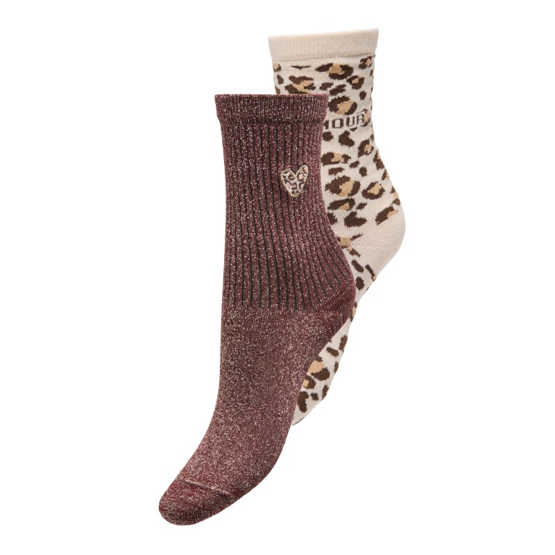 ONLOLIVIA LEO 2er-Pack Socken mit Glitzerdetail
