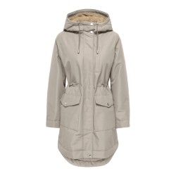 JDY Parka con cappuccio e fodera in pelliccia sintetica