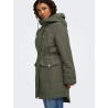 JDY Parka mit Kapuze und Kunstfellfutter