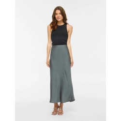 VIELLETTE High-Waist-Midirock aus Satin