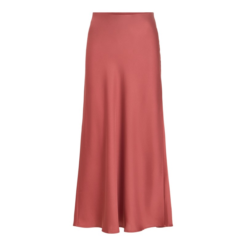 VIELLETTE High-Waist-Midirock aus Satin