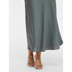 VIELLETTE High-Waist-Midirock aus Satin