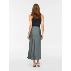 VIELLETTE High-Waist-Midirock aus Satin