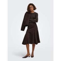 ONLSTINA High-Waist-Rock aus Velourslederimitat