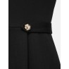 VICLARA L/S O-NECK BUTTON SHORT DRESS/KA