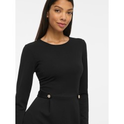 VICLARA Langarm-Kleid mit Rundhalsausschnitt