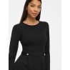 VICLARA Langarm-Kleid mit Rundhalsausschnitt