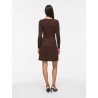 VICLARA L/S O-NECK BUTTON SHORT DRESS/KA