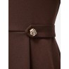 VICLARA L/S O-NECK BUTTON SHORT DRESS/KA