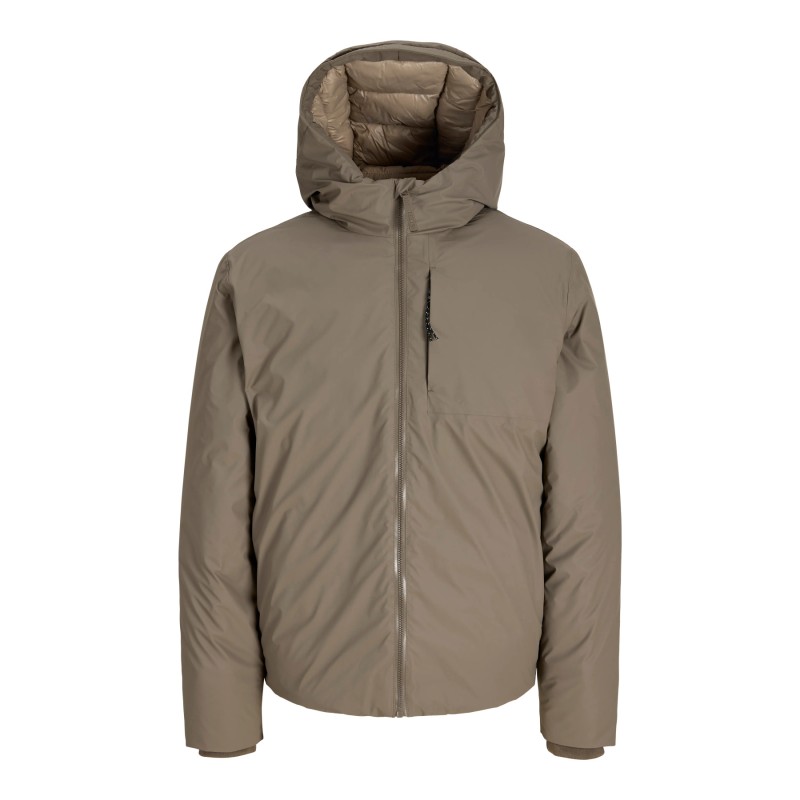 Leichte wattierte Herrenjacke mit Kapuze