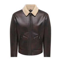 Giacca ONSRIKER PU effetto shearling biker