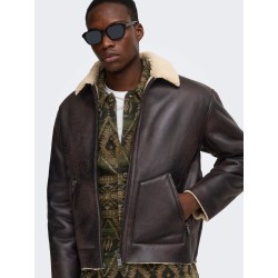 Giacca ONSRIKER PU effetto shearling biker