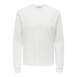 ONSTOBIE Henley-T-Shirt mit Waffelstruktur