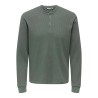 ONSTOBIE Henley-T-Shirt mit Waffelstruktur