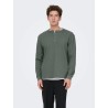 ONSTOBIE Henley-T-Shirt mit Waffelstruktur