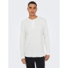 ONSTOBIE Henley-T-Shirt mit Waffelstruktur