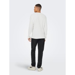 ONSTOBIE Henley-T-Shirt mit Waffelstruktur
