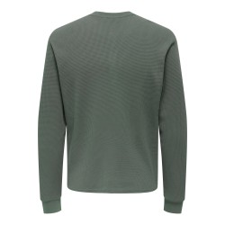 ONSTOBIE Henley-T-Shirt mit Waffelstruktur