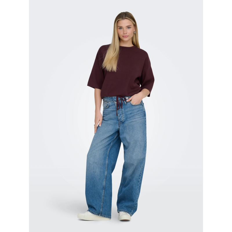 ONLSITERI SS LOOSE TIE O-NECK TOP CC KNT