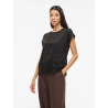 VIELLETTE S/S FULL SATIN LACE TOP - NOOS