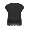 VIELLETTE Satin-Bluse mit Spitzendetail