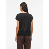 Blusa VIELLETTE in raso con dettaglio in pizzo