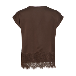 VIELLETTE S/S FULL SATIN LACE TOP - NOOS
