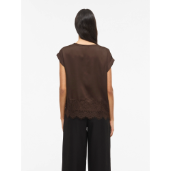 VIELLETTE S/S FULL SATIN LACE TOP - NOOS