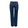 ONLY Jeans straight a vita media in denim scuro