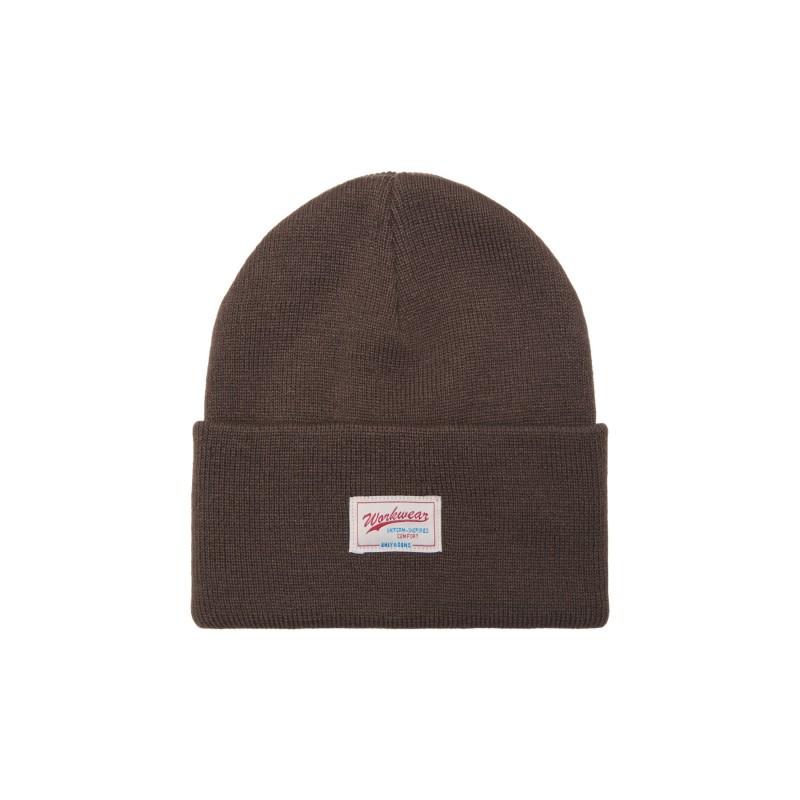 ONSISAAC Flat-Knit-Logo-Beanie aus Acryl