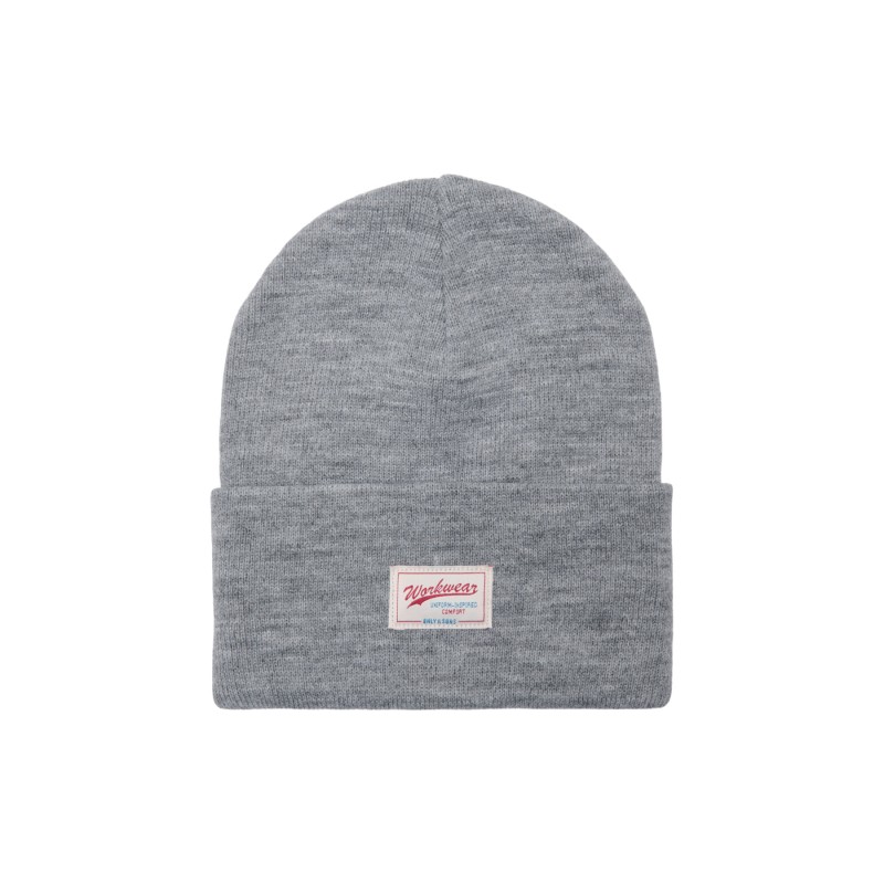 ONSISAAC Flat-Knit-Logo-Beanie aus Acryl