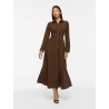 VIELSA Midikleid aus Polyester mit langen Ärmeln
