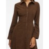 VIELSA Midikleid aus Polyester mit langen Ärmeln