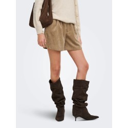 ONLAGATE shorts in velluto a coste a vita alta