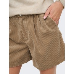 ONLAGATE High-Waist-Cordshorts mit Bundfalten