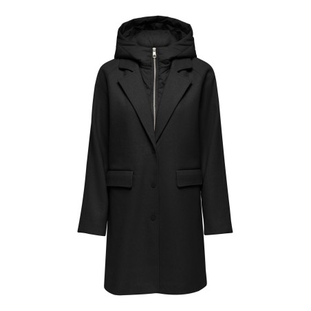 Cappotto ONLBLOOM con cappuccio in poliestere riciclato