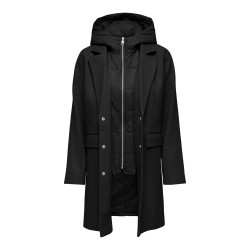 Cappotto ONLBLOOM con cappuccio in poliestere riciclato