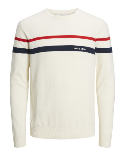 JJEMIL KNIT STRIPE CREW NECK