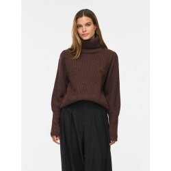 VILOU NEW Stricktop mit Rollkragen und Ballonärmeln