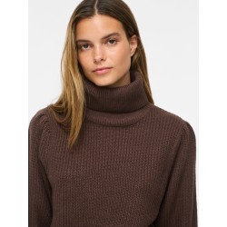 VILOU NEW Stricktop mit Rollkragen und Ballonärmeln