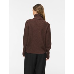 VILOU NEW Stricktop mit Rollkragen und Ballonärmeln
