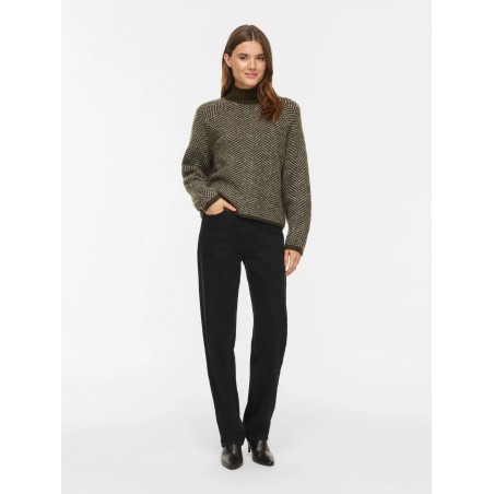 VILORY HIGH NECK L/S KNIT TOP - NOOS