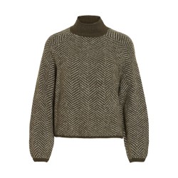 VILORY top in maglia con collo alto e maniche raglan
