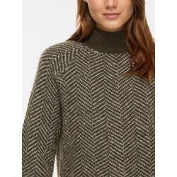 VILORY top in maglia con collo alto e maniche raglan