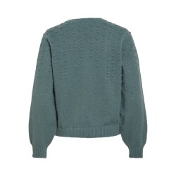 VITULI O-NECK L/S DOT KNIT TOP-NOOS