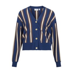 VILUCINA Strick-Cardigan mit V-Ausschnitt