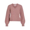 VIZIRA V-NECK L/S DETAIL KNIT TOP/VOL