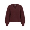 VIZIRA V-NECK L/S DETAIL KNIT TOP/VOL