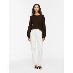 VILIGA POINTELLE L/S O-NECK TOP -NOOS